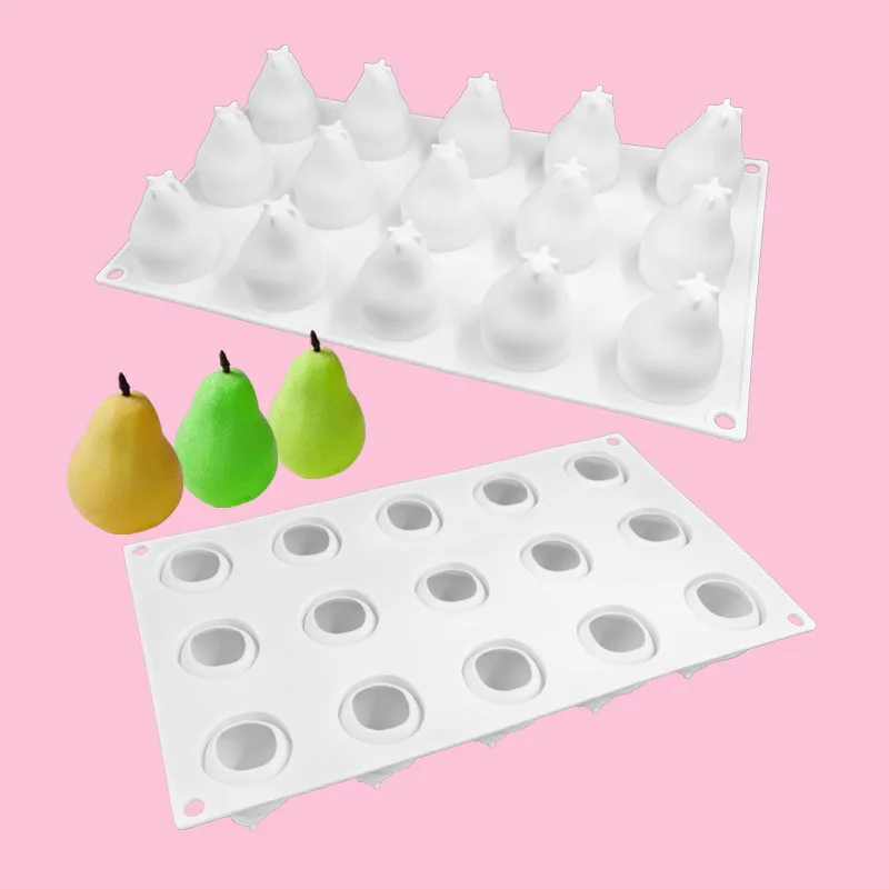 

Cake Molds Silicone Pear Shaped Baking Tray 8 Cavity Cakes for Cake Tools Not Stock Mousse Cake Decorations Moulds