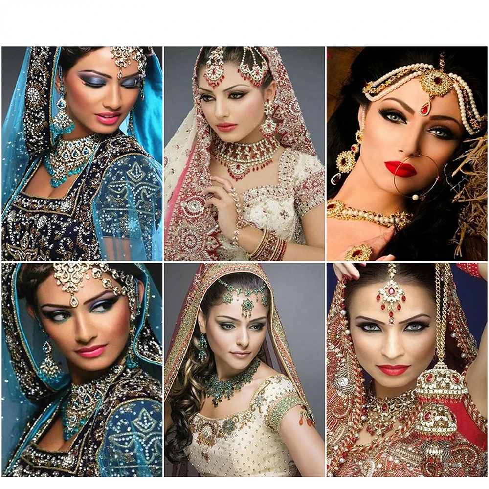 

5D Diy Diamond Painting India Woman Portrait Face Full Rhinestone Embroidery Mosaic Cross Stitch Kit Home Decor New Arrival 2023