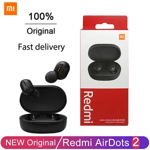xiaomi redmi airdots 2 earphones mi original xiaomi true wireless headphones bluetooth air dots headset tws earbuds control free global shipping
