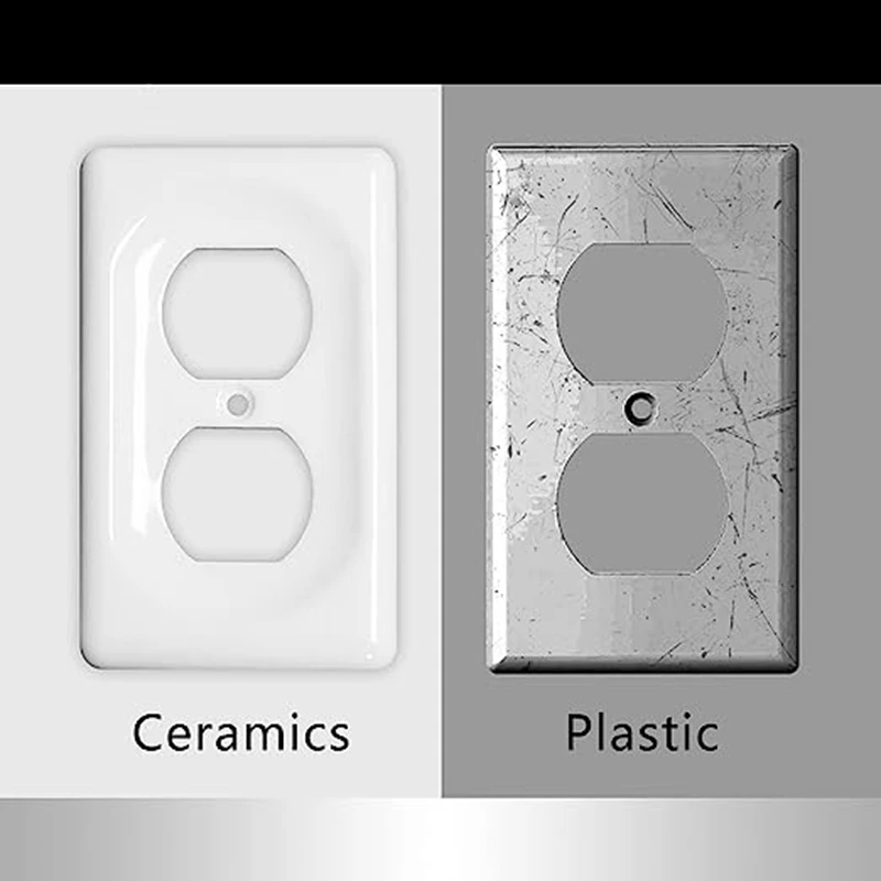 2 упаковки пластин переключателя керамические пластины панель белая крышка (один