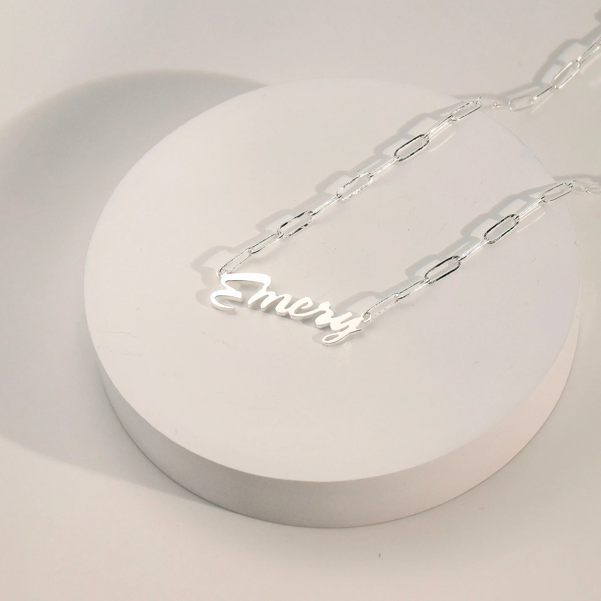 Изысканный Зажим для бумаги на заказ цепочка с именем ожерелье буква