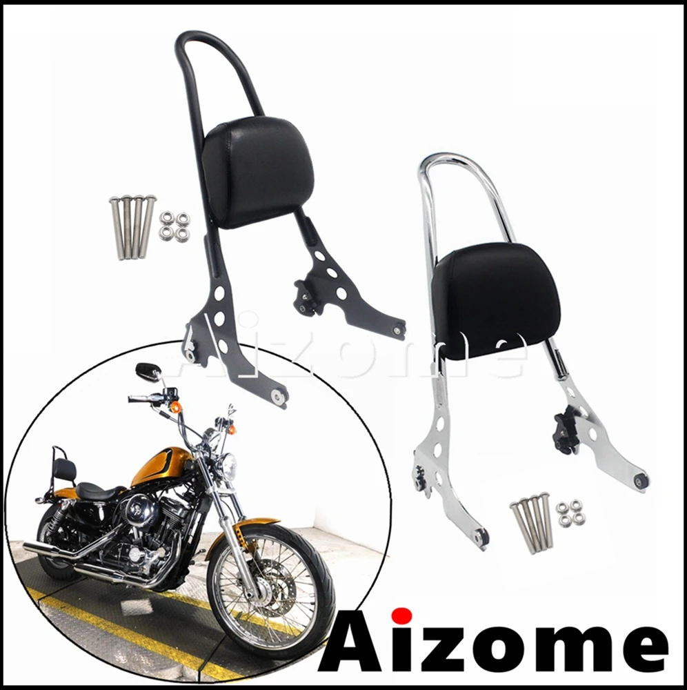 

Detachable Sissy Bar Motorcycle Passenger Backrest For Harley Sportster 1200 883 XLH XL 883C 883R 1200R 1200C 1200S 2004-Later