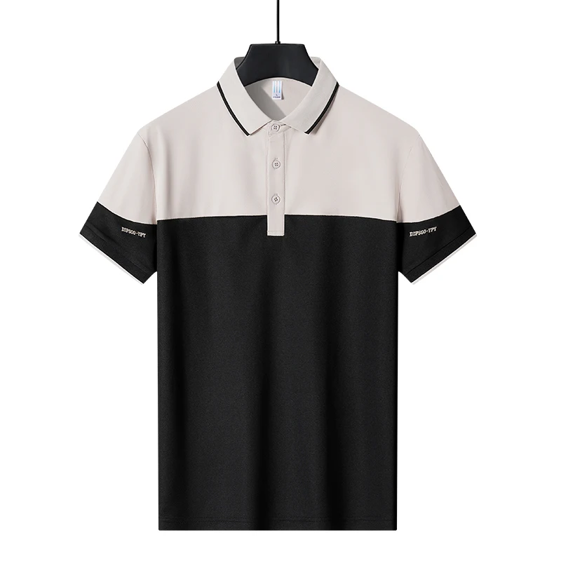 Рубашка-поло мужская с коротким рукавом модная сорочка контрастными цветами