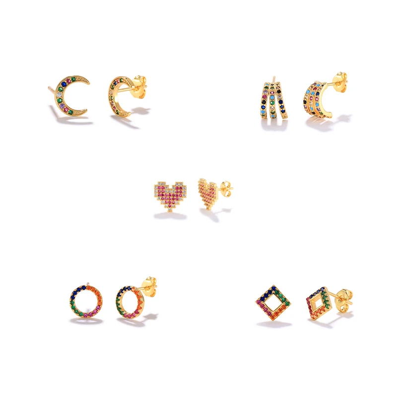 

Женские серьги-гвоздики из серебра 925 пробы с цирконом