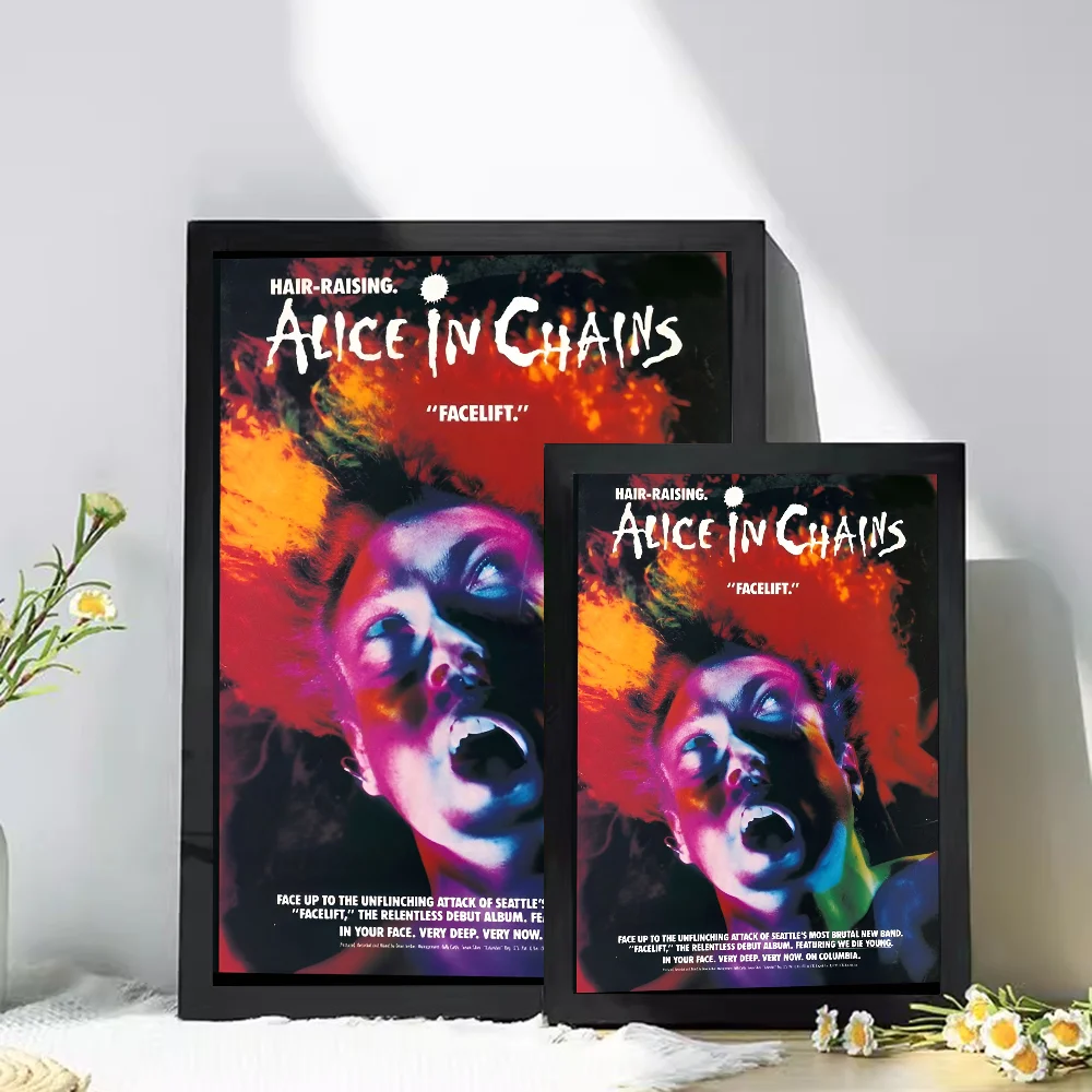 A-alice I-in C-chains Ретро Стиль Плакат Наклейки Hd Качественный Клей Изображение Для