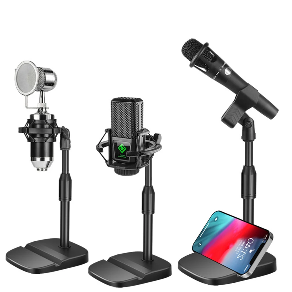 

Регулируемый кронштейн для настольная микрофонная стойка телефона, с креплением для микрофона, для совещаний, живого звуковой микрофонный