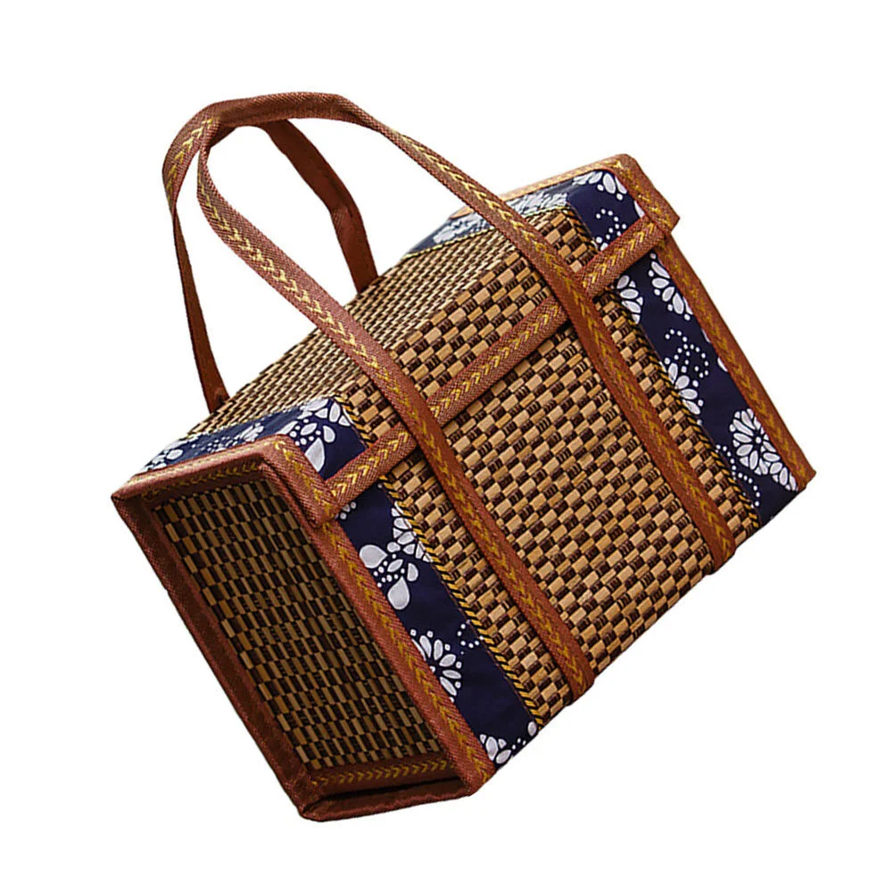 

Pillow Multipurpose Extra Large Hampers Outdoor Picnic Bamboo Basket For Kids Folding Fruits Portable Food Container Storage