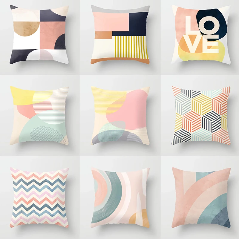 

Colorful Abstract Geometric Printing Pattern Pillowcase Home Bed Sofa Chair Decoration Pillowcase