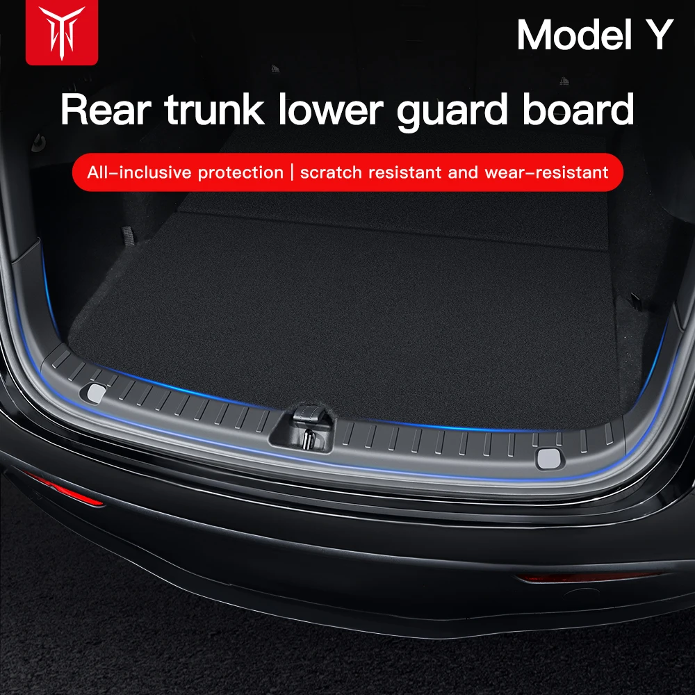 

YZ For Tesla Model Y Trunk Sill Plate Protector TPE Rubber Protector 2021- 2023 Tesla Threshold Bumper Pad Prevent Scratching