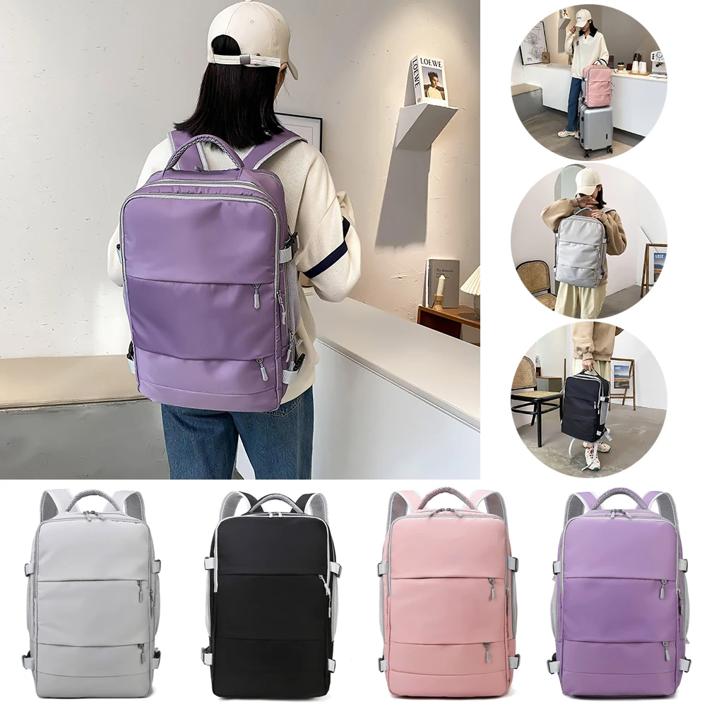 

Рюкзак женский непромокаемый с USB-портом и отделением для обуви