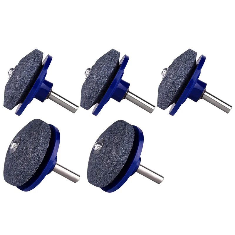 

5 Pcs Universal Faster Rotary Drill Blade Sharpener For Lawnmower Grinding Tools Garden Tool Parts