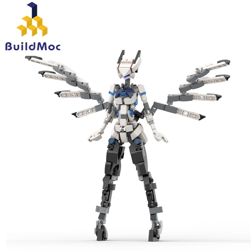 

Buildmoc Mech ангел кролик девочка робот экшн-фигурки идеи MOC строительные блоки игрушки для детей подарки игрушки 305 шт. кирпичи