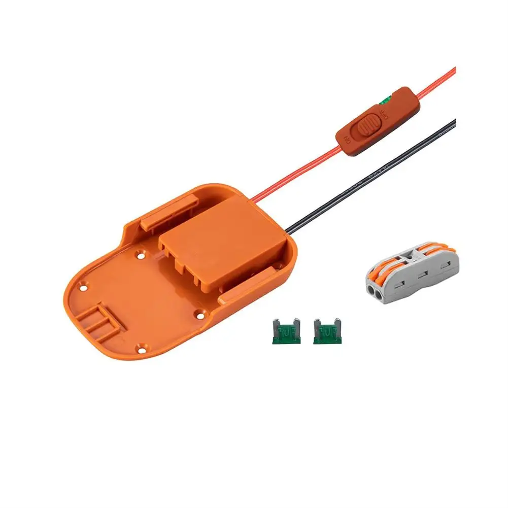 

Battery Adapter Compatible For Ridgid 18v Aeg 18v With Fuse Terminal Block In-line Switching Power Connector Power Tools Parts