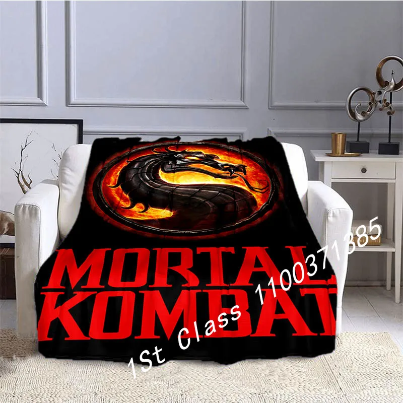 

Mortal Kombat Logo Print Blanket Kids Warm Blanket Flannel Blanket Soft and Comfortable Blanket Home Travel Blanket