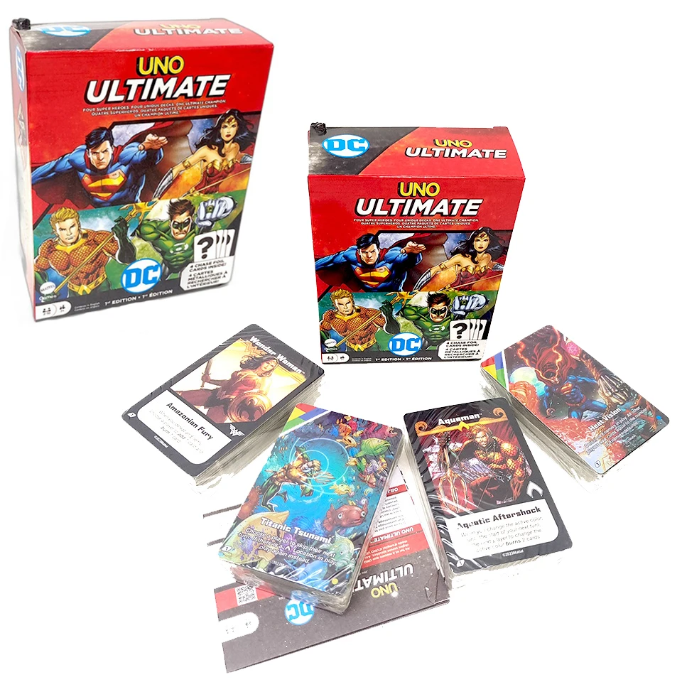 Игра для карт Marvel UNO Ultimate с 4 открытками из коллекционной фольги игральные террасы