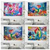 disney the little mermaid colorful tapestry wall hanging japanese wall tapestry anime art home decor