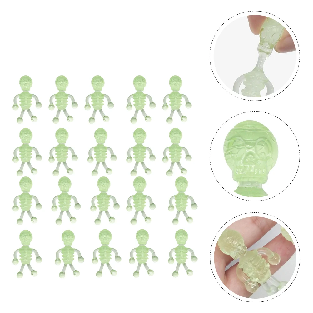 

20pcs Stretchy Toys Stretchable Rubber Glow in The Dark Sensory Fidget Christmas Party Gifts Bag Fillers