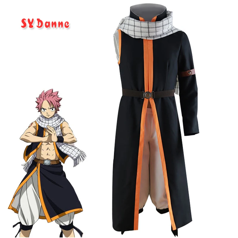 Аниме Костюм косплея Fairy Tail Этериус Нацу Драгнил Костюмы Хэллоуин Карнавал Полные наборы шарфа.