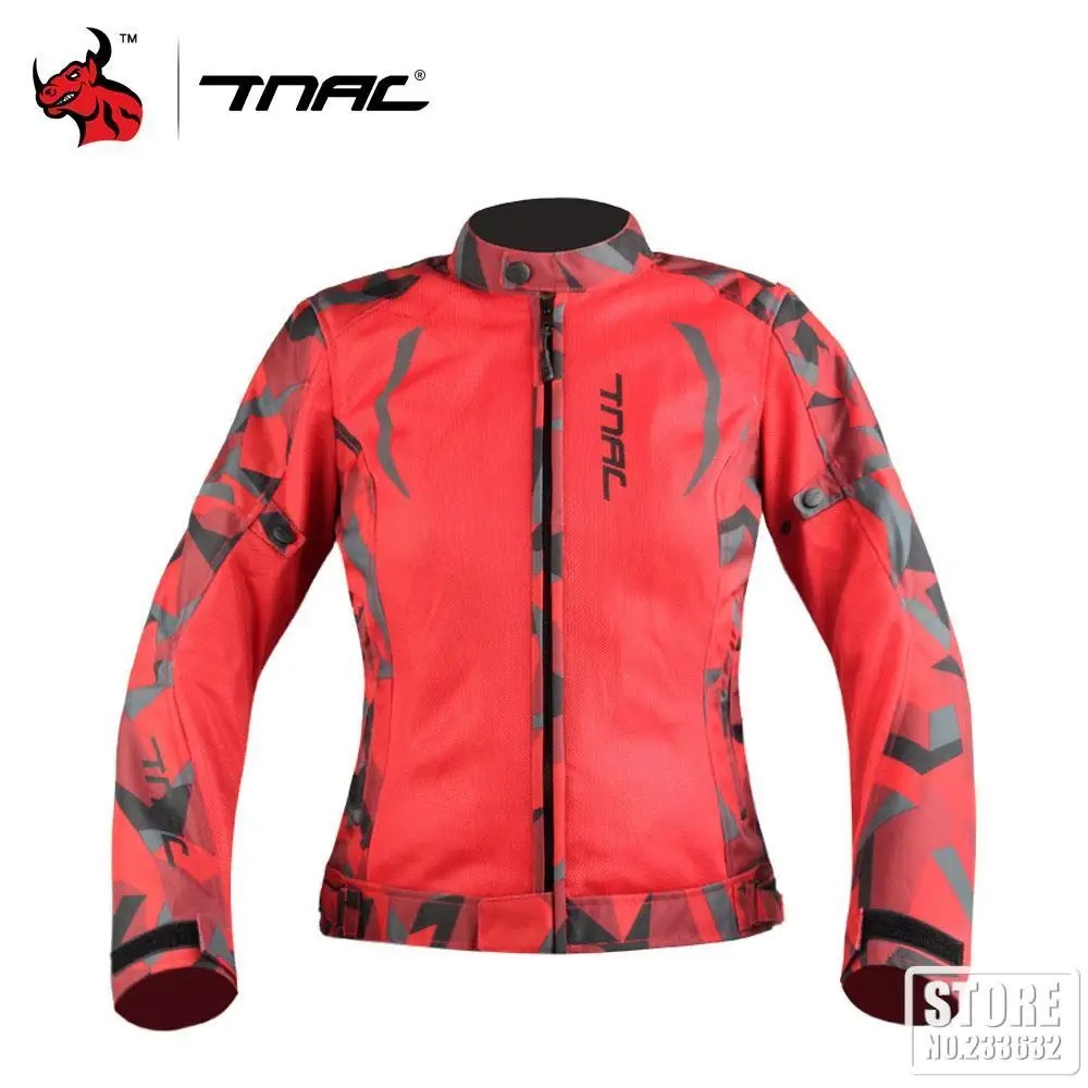 

TNAC Windproof Women Motorcycle Jacket Outdoor Equipment Summer Spring Motorcycle Riding Anti-fall Riding Jacket Size XS-2XL