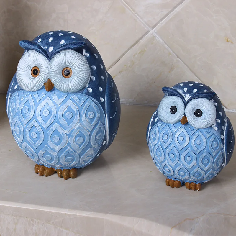 

Owl Cute Ornaments Simple Soft Decoration Home Accessories Resin Ornaments Living Room Wine Cabinet Resin Animals Gift