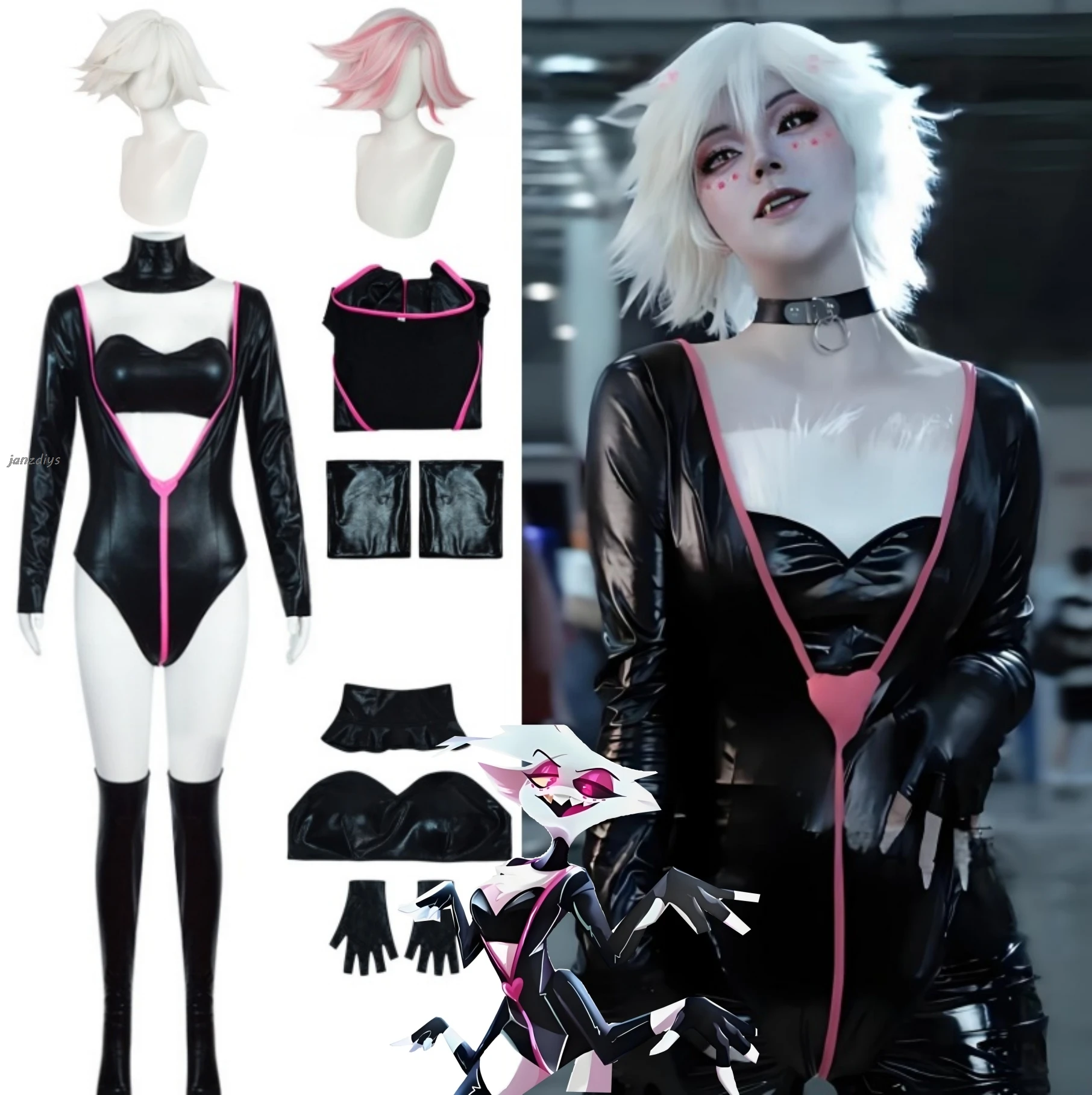 Ангельская пыль Косплей ядовитый фантазия Костюм для отеля парик Маскировка