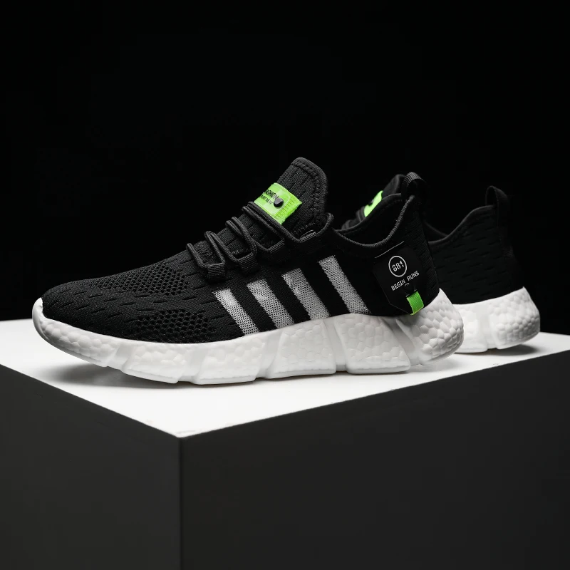 Men's Walking Shoes Sneakers Gym Sports Shoes Sneaker Tennis Shoes Leisure Road Running Shoes Lightweight Breathable Slip Shoes