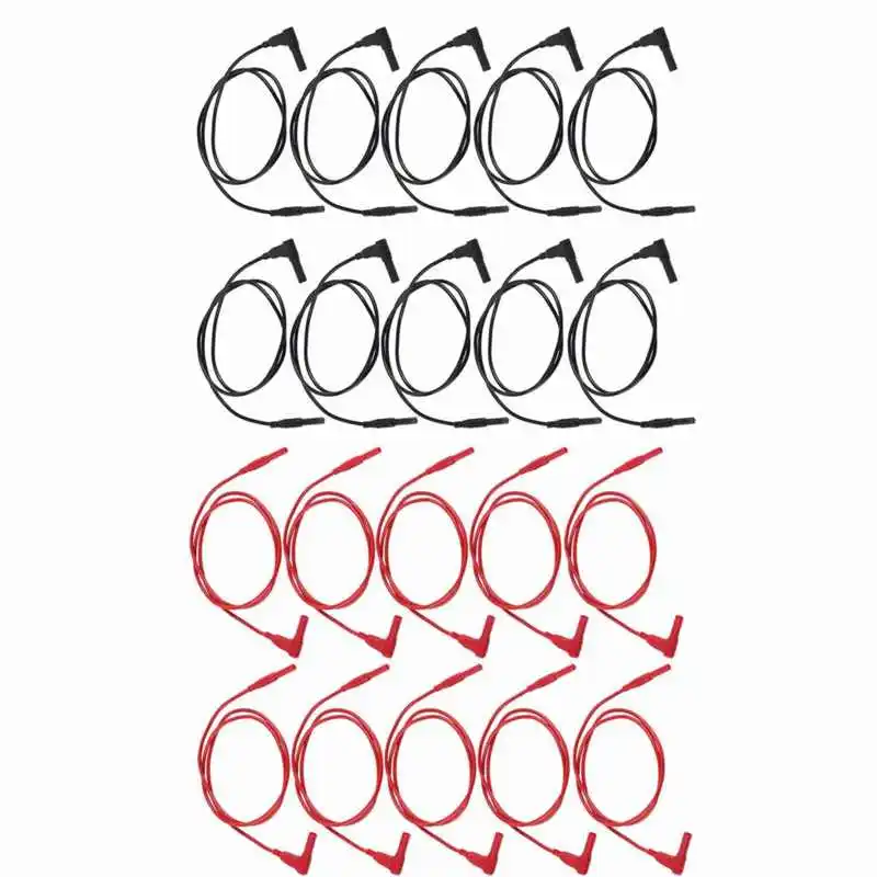 

Испытательные выводы с вилкой типа «банан», 4 мм, 10 комплектов, испытательный провод с высокой электропроводностью «Папа-папа», J.70026 для муль...