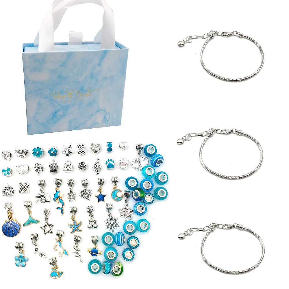 

Charm Bracelets Kit for Girls, 64 Pcs Jewelry Making Kit with Bracelet Bead, Jewelry Charms, Bracelet for Jewelry Making