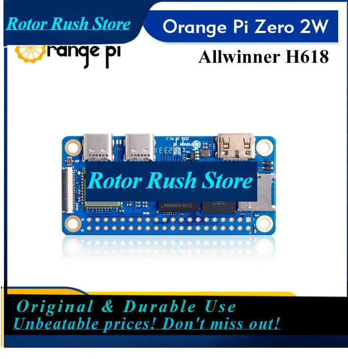 Фото RoRuS Orange Pi Zero 2 W 1/2/4 ГБ ОЗУ DDR4 Мини-ПК Allwinner H618 Orange Pi Zero 2W WiFi Bluetooth SBC Одноплатный компьютер Zero №1