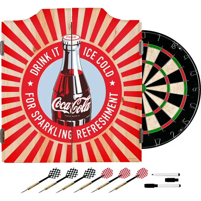 

Cabinet Set with Darts and - Drink It Ice Cold for Sparkling Refreshment Bottle Art