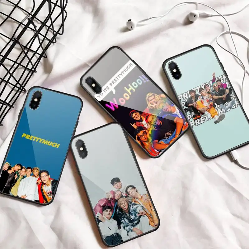 

PRETTYMUCH American pop group Phone Case Tempered glass For iphone 11 12 13 PRO MAX mini 6 7 8 plus X XS XR