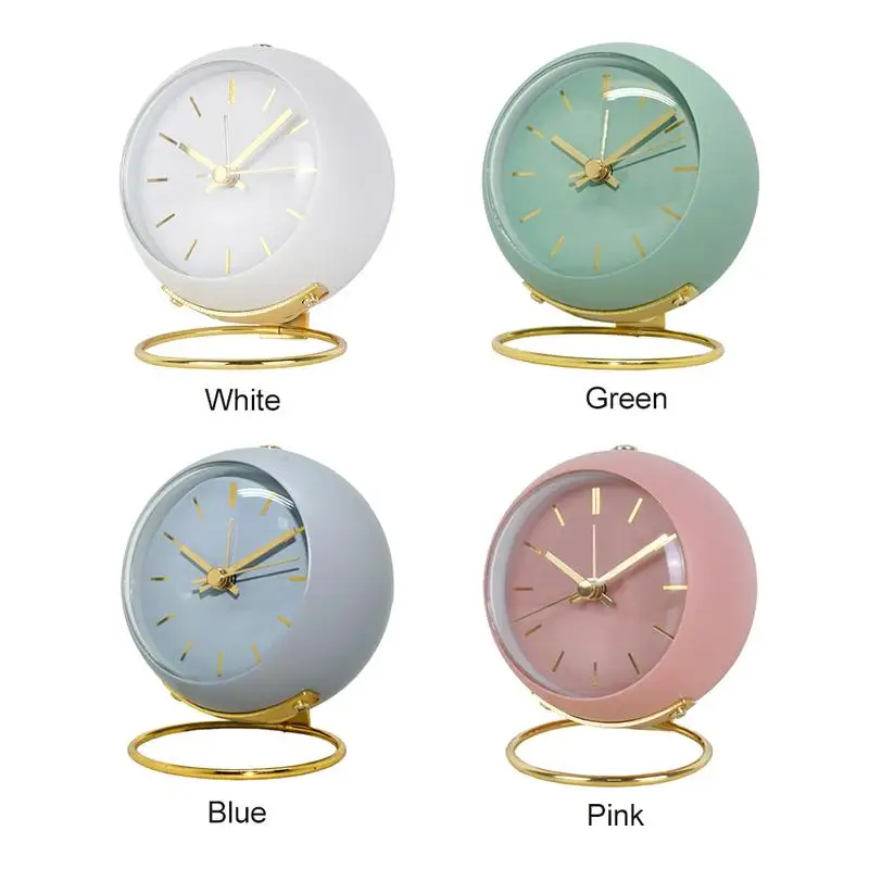 Будильник на батарейках "Ретро" для прикроватного столика, без звука, с подсветкой, аналоговый, с большим дисплеем, простой в использовании для дома и офиса.