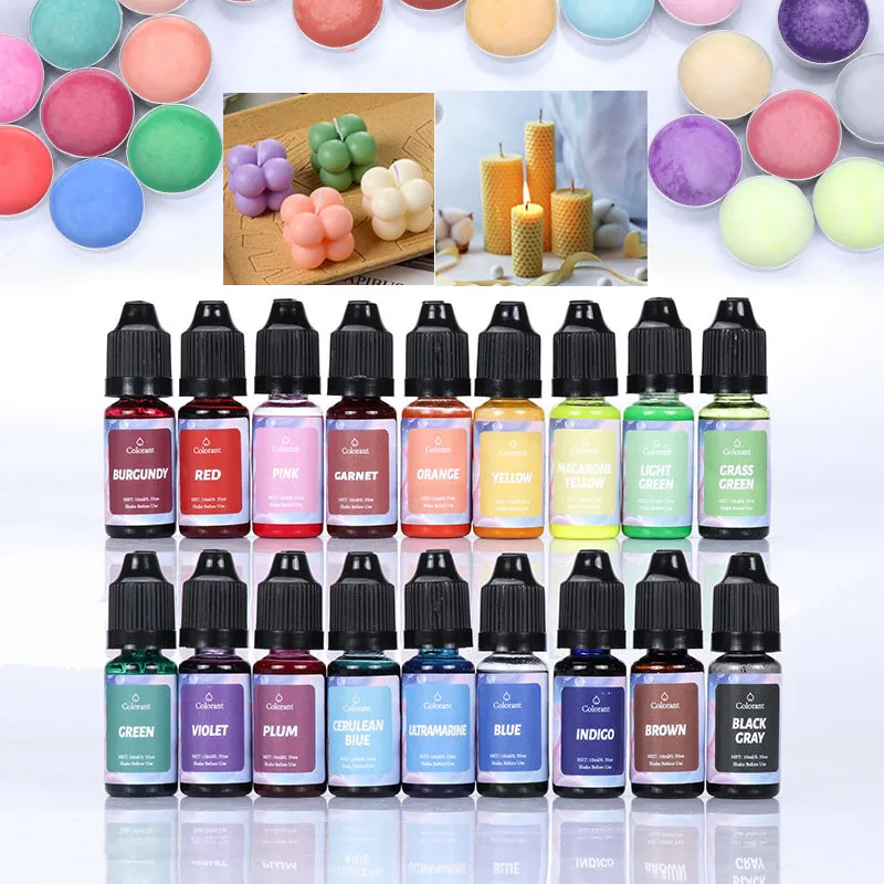 

10ml Candle Soap Liquid Dye DIY Resin Pigments UV Epoxy Resin Mold Jewelry Making Alcohol Ink Handmade Crafts Coloring Dye
