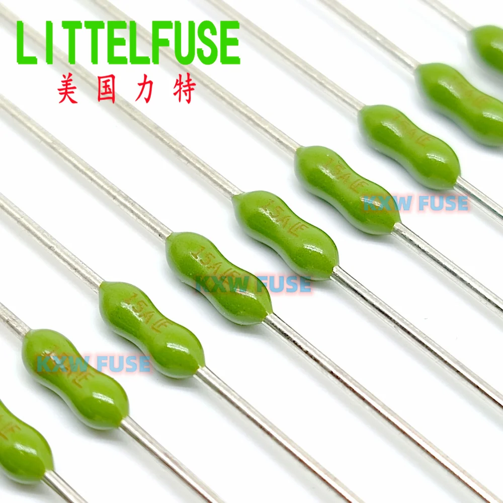 

10pcs Littelfuse 15A 32V 251 Series Pico Fuse Very Fast-Acting Subminiature Axial leaded fuse 0251015.NRT1L 2.4x7mm Green Fuse