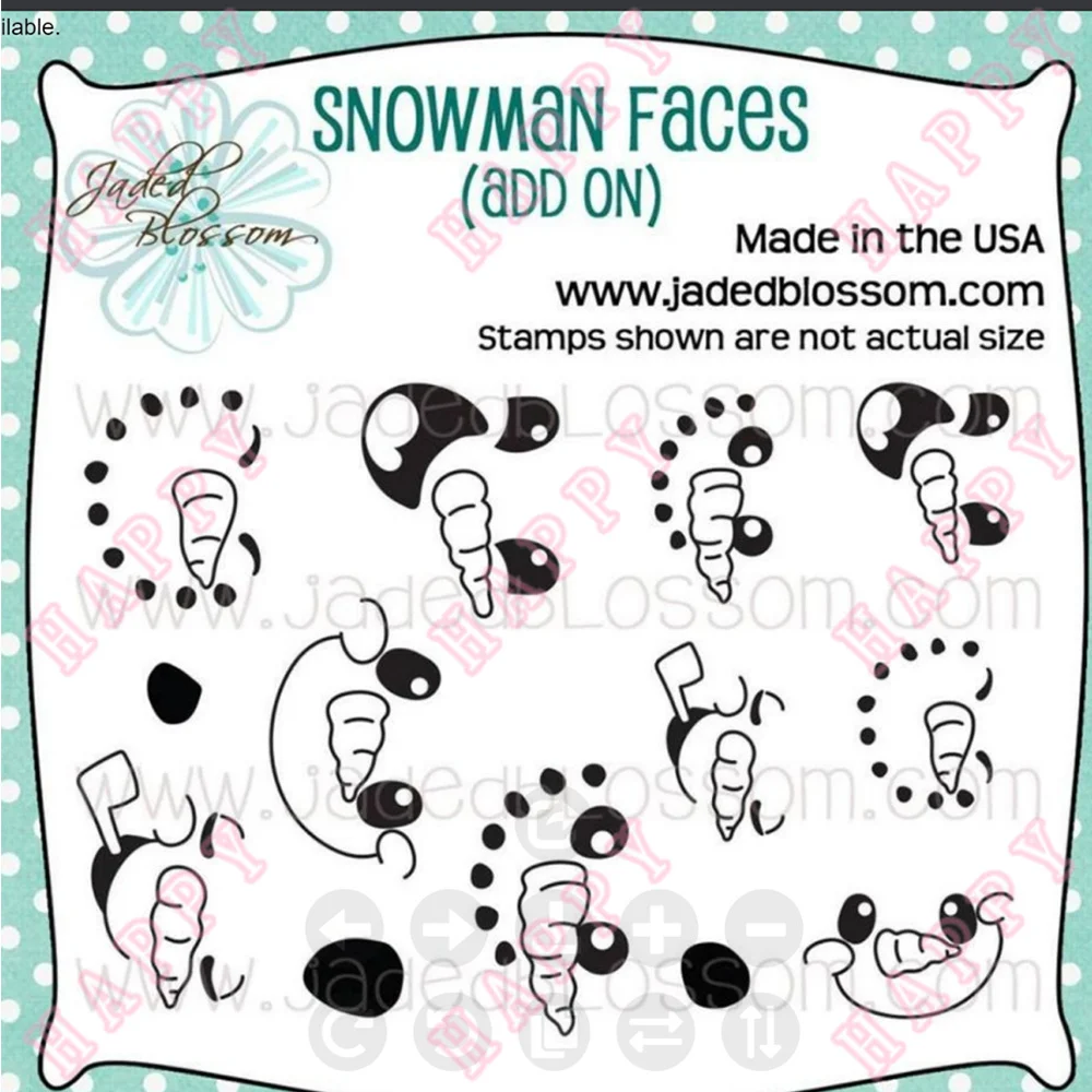 

Clear Stamps Snowman Faces Halloween DIY Scrapbooking Envelope Greeting Card Decorative Embossing Handcraft Paper Craft Template