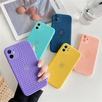 candy color air holes phone case for iphone 13 12 11 pro max mini 7 8 plus x xr xs max se 2020 lens protection silicone cover
