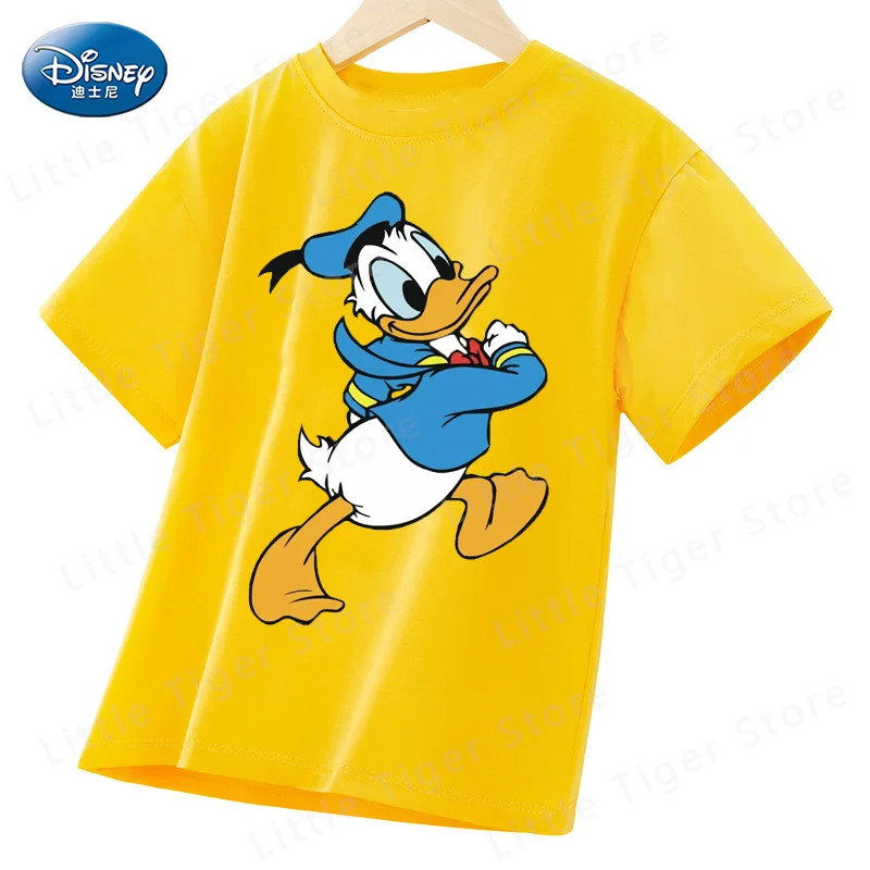 

Donald Duck Summer Children T-shirt Kawaii Disney T Shirts Anime Cartoons Casual Clothes Kid Girl Boy Donald Duck Top Tee Shirt