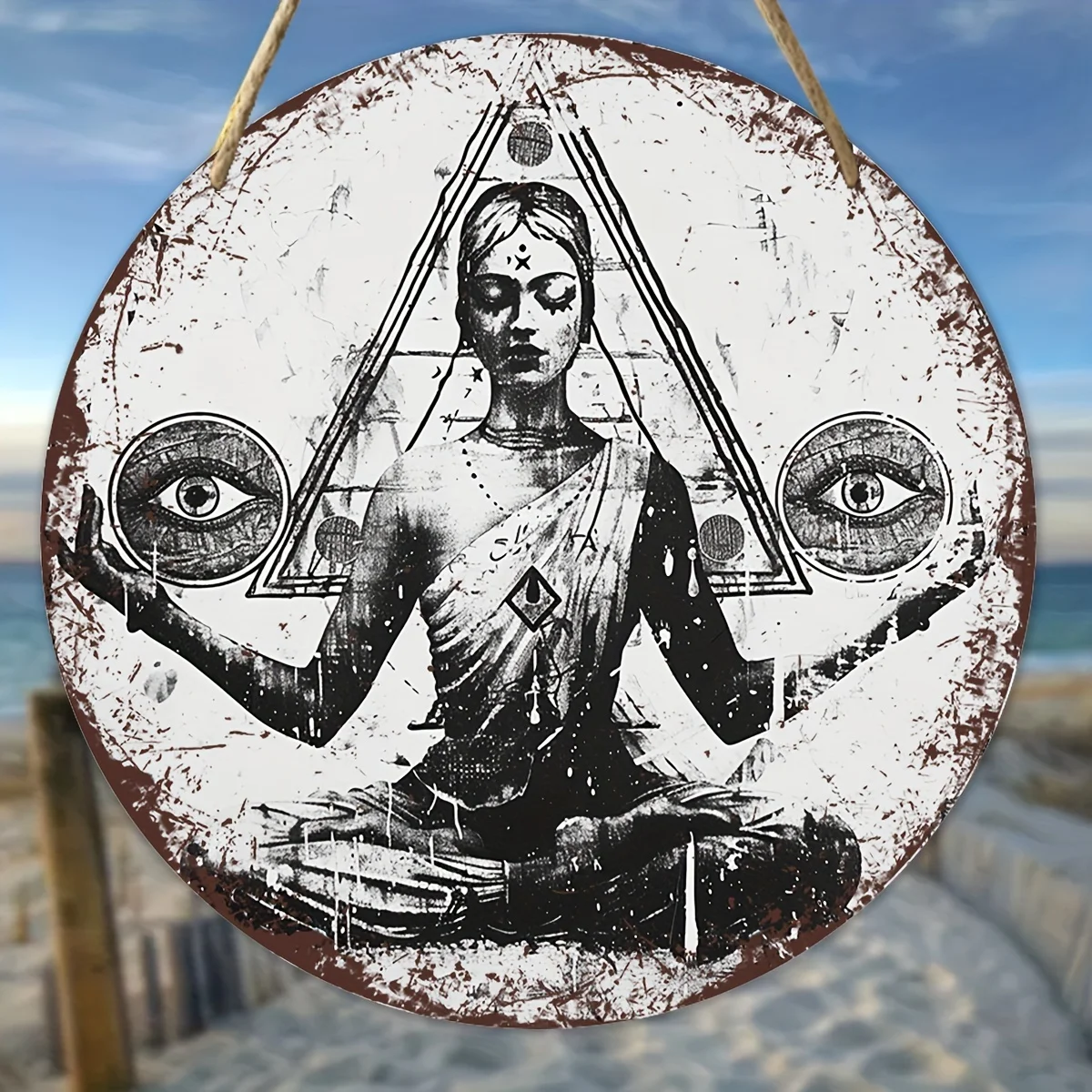 Деревенский акриловый настенный рисунок вывеска в стиле гексаграммы с