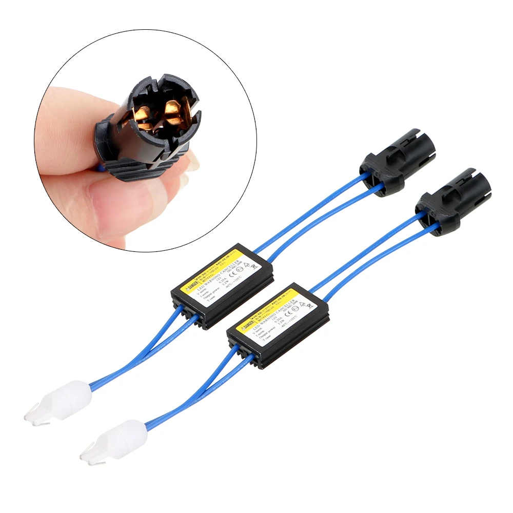 

1Pcs T10 12V Car LED Decoder OCB Load Resistor Canbus Cable Decoders W5W LED Car Lights NO Error Warning Flashing Canceller