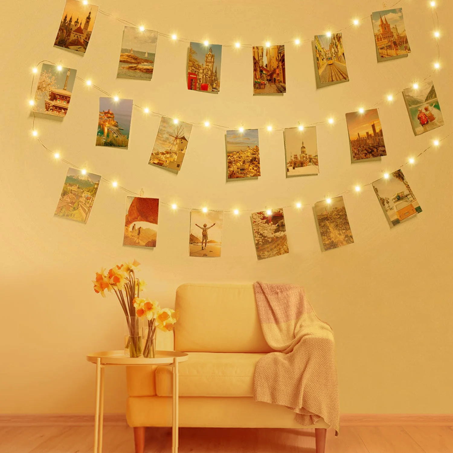 

LED String Light Fairy Lights Festoon With Photo Clips USB Battery Operated Garland For New Year Christmas Decoration Room Decor