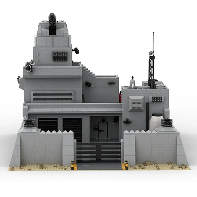Строительные блоки Moc военная модель Outpost с пистолетом турелью технические