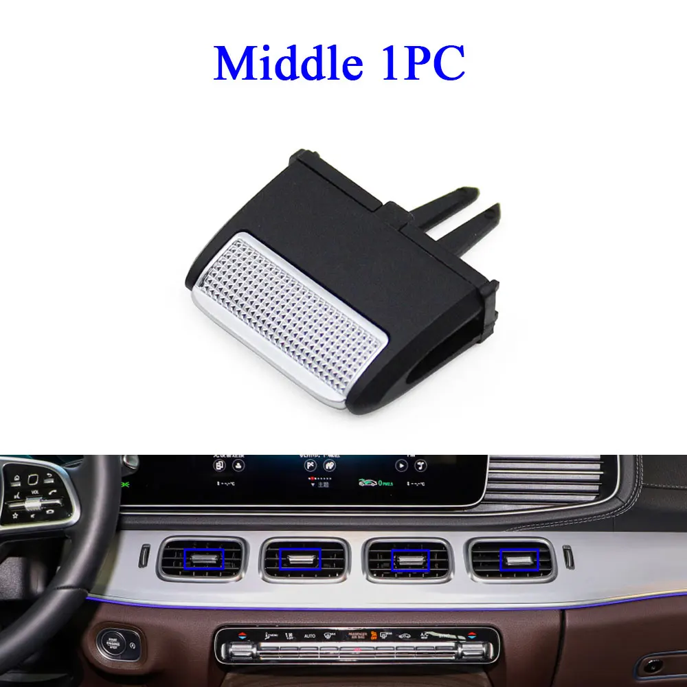 

W167 Передняя и задняя вентиляционная решетка переменного тока, зажимы для ремонта вкладки, комплект для Mercedes Benz GLS GLE 350 400 450 500 580 2020 2021 2022