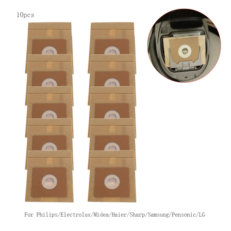 10 шт. бумажных пакетов для пылесосов Philips/Electrolux/Midea/Haier/Sharp/Samsung/Pensonic/LG FC8334/FC8338/FC8349/FC834 10 шт. бумажных пакетов для пылесосов Philips/Electrolux/Midea/Haier/Sharp/Samsung/Pensonic/LG FC8334/FC8338/FC8349/FC834