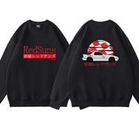 initial d drift akagi redsuns pullover jdm automobile culture hoodie japan anime ae86 men hip hop o neck sweatshirt sportswear