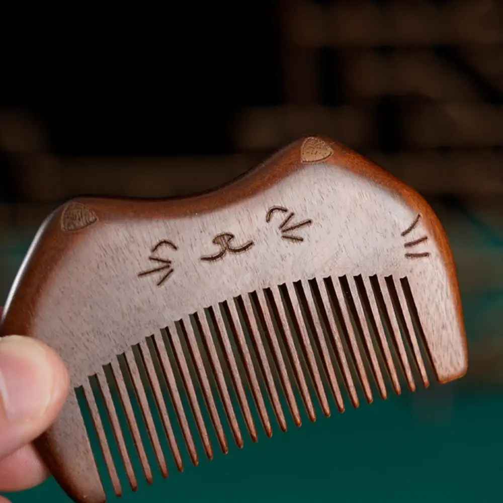 

Wooden Hair Comb Fine Tooth with Tassel Comb for Women Men No Static Detangling Natural Sandalwood Massage Combs