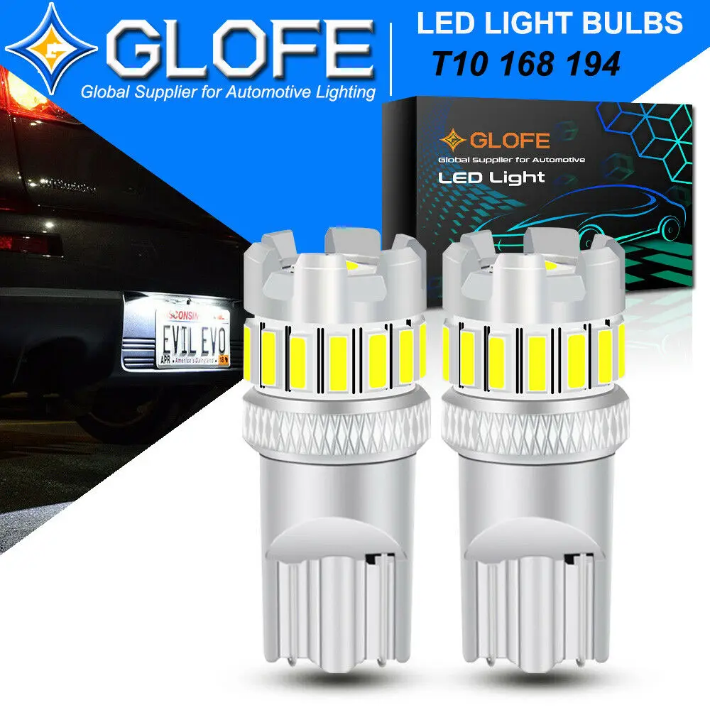 

Glofe 194 T10 168 175 W5W 2825 192 White 12V Wedge Led Lights Bulbs 14-Smd 6000K