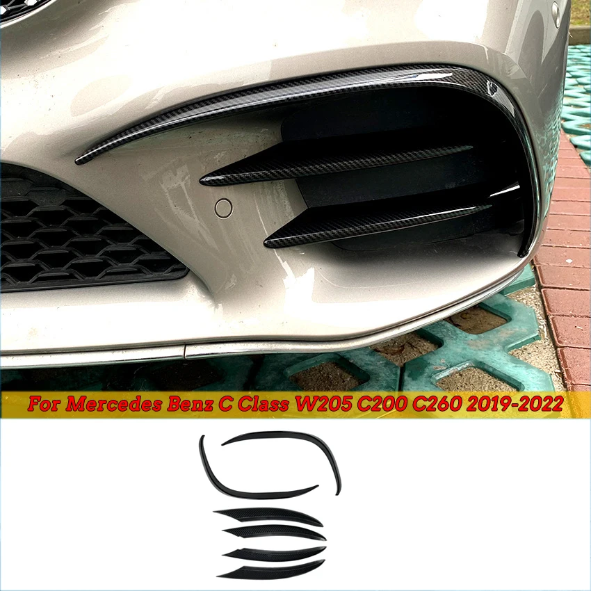 Полоса передней противотуманной фары автомобиля, воздухозаборная решетка, отделка крышки, аксессуары для Mercedes C Class W205 S205 A205 C205 C200 C300 2018-2021