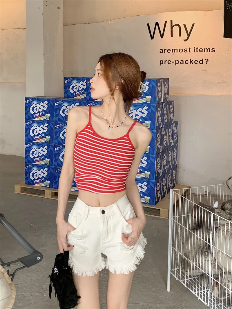 GDZS Summer Women's Casual Fashion Hole Denim Shorts streetwear Korean High Waist Blue A-line Pants Ladies Sexy Pocket Short