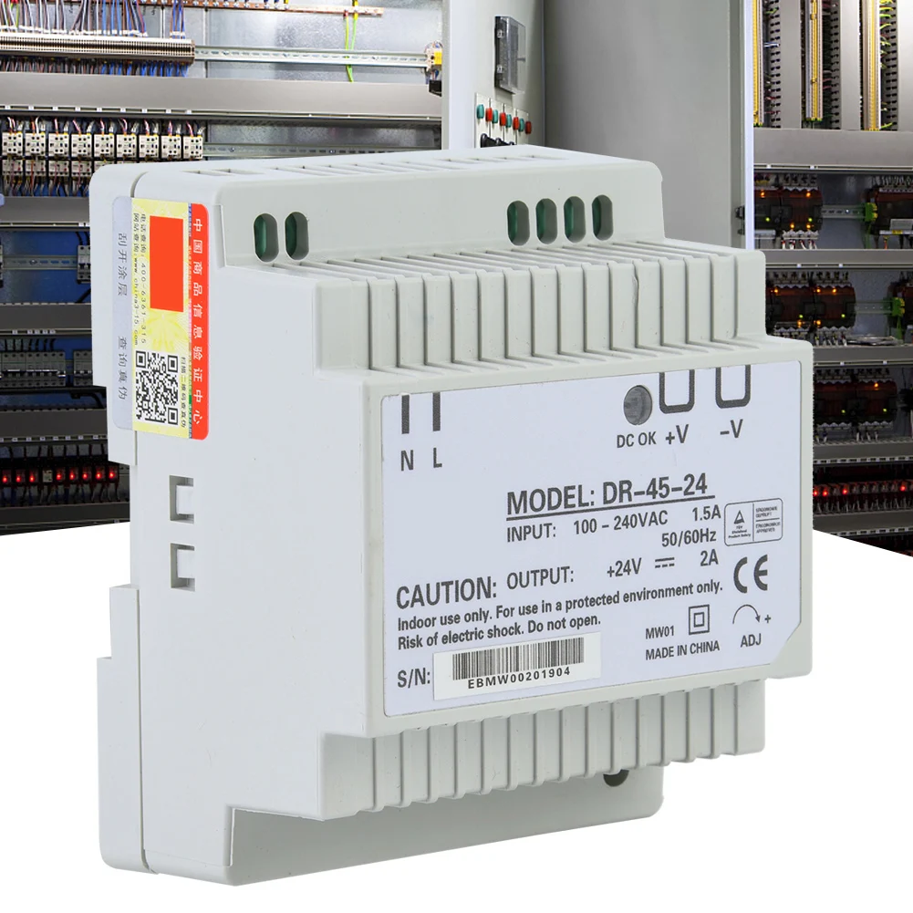 DR-45-24 электропитания переключения AC/DC рельса гама 45W одновыходового 24V