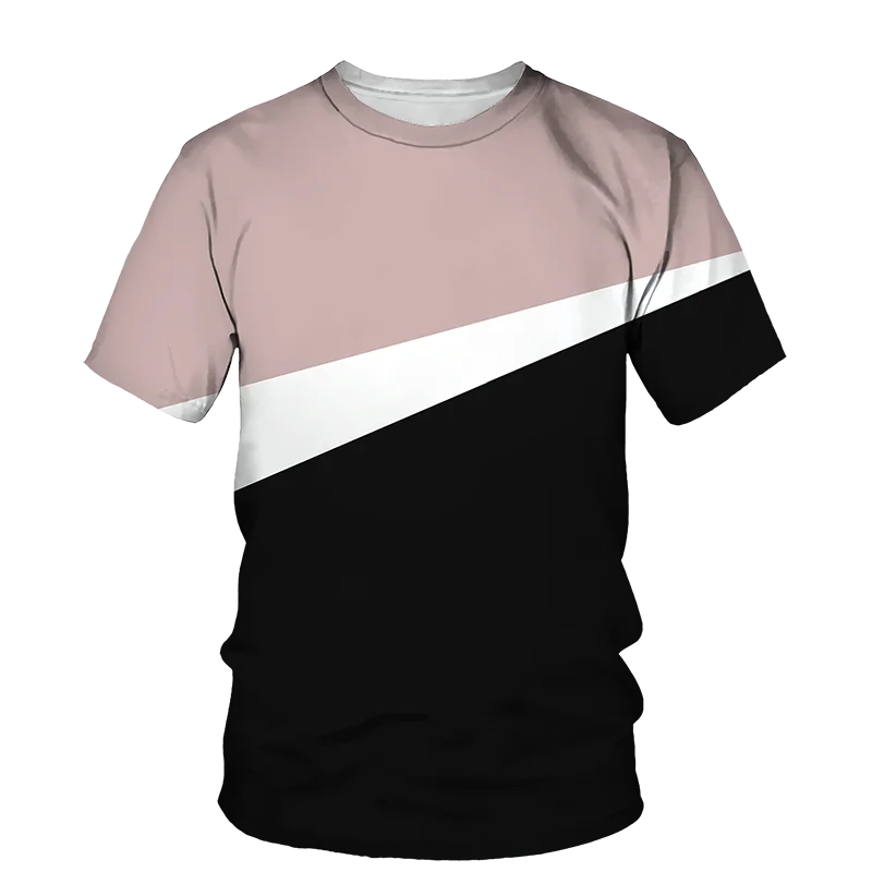 

3D Printing Stitching T Shirt for Men Oversized Casual Comfortable Short Sleeve Summer Breathable Street Clothes Men Clothing